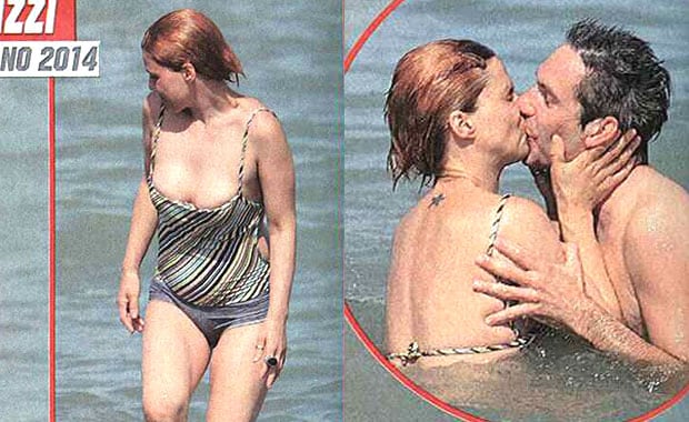 Leticia Brédice y su pareja, muy apasionados en Pinamar (Fotos: Paparazzi). 
