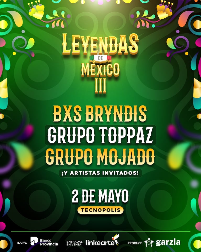 Leyendas de México III en Tecnópolis: artistas, entradas y todo sobre el show romántico del 2 de mayo