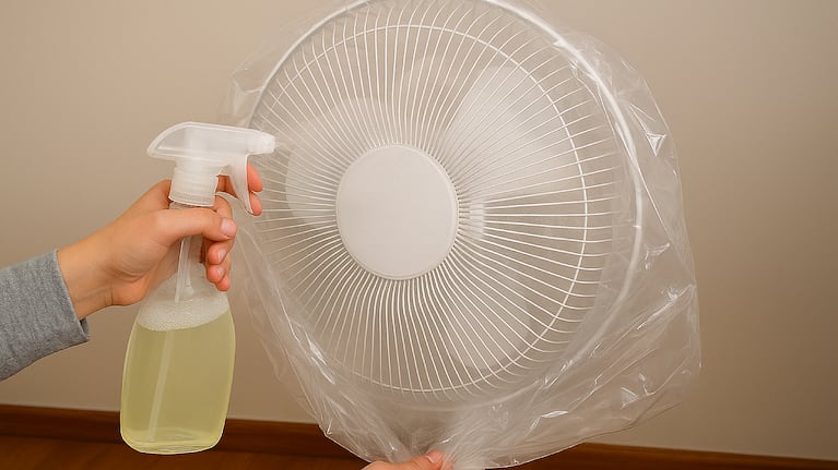 Limpiar el ventilador con una bolsa, un truco casero que te va a sorprender. Foto: Freepik