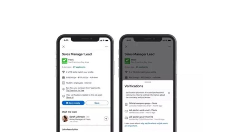 LinkedIn indicará las ofertas de empleo verificadas y válidas