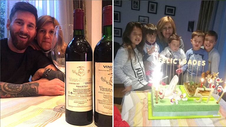 Lionel Messi brindó por el cumpleaños de su mamá, Celia, con dos botellas de vino de 650 euros cada una. (Foto: Instagram)