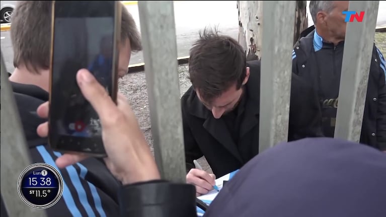 Lionel Messi en Ezeiza.