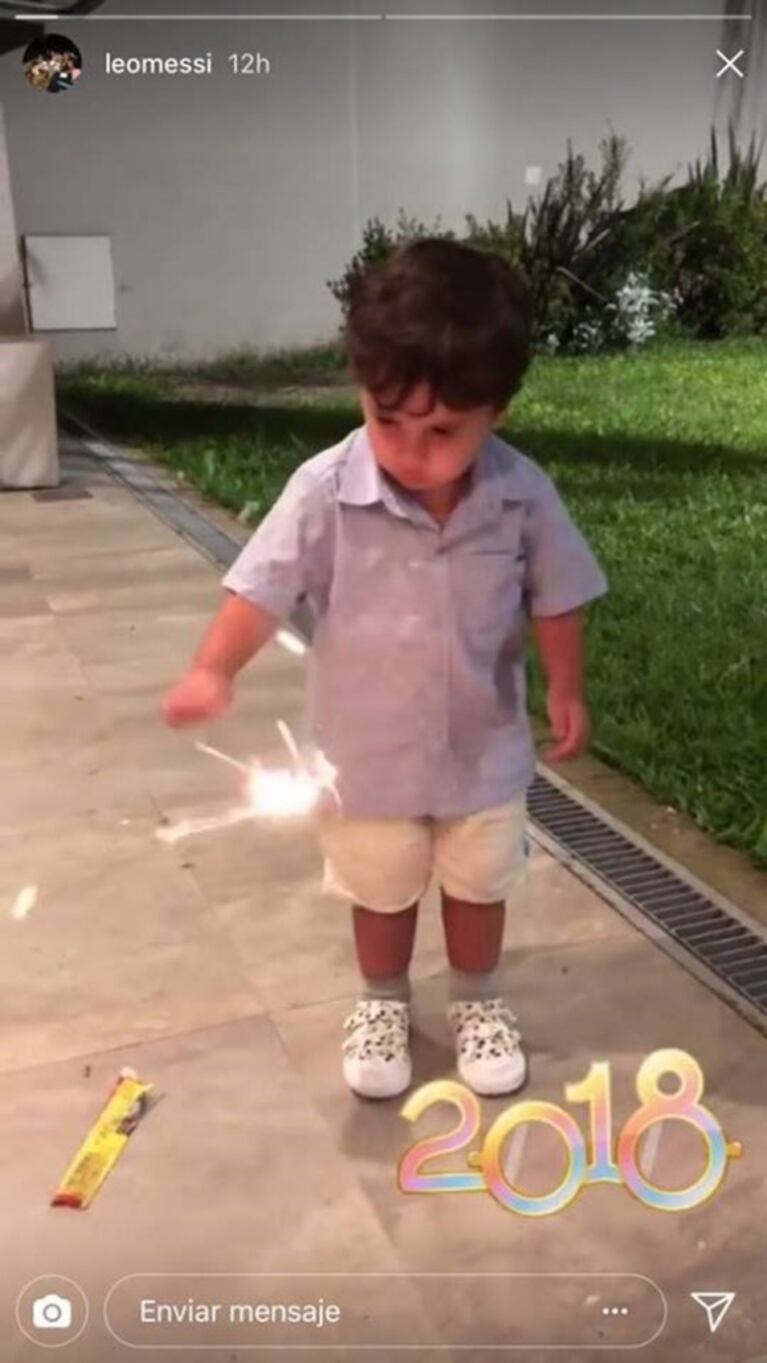 Lionel Messi festejó Año Nuevo en Rosario con su familia: ¡mirá la súper pancita de 7 meses de Antonela Roccuzzo!