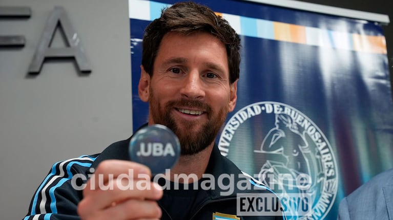 Lionel Messi fue distinguido por la UBA (Foto: RS Fotos).