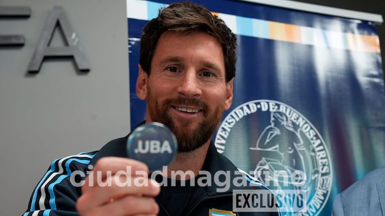 Lionel Messi fue distinguido por la UBA (Foto: RS Fotos).