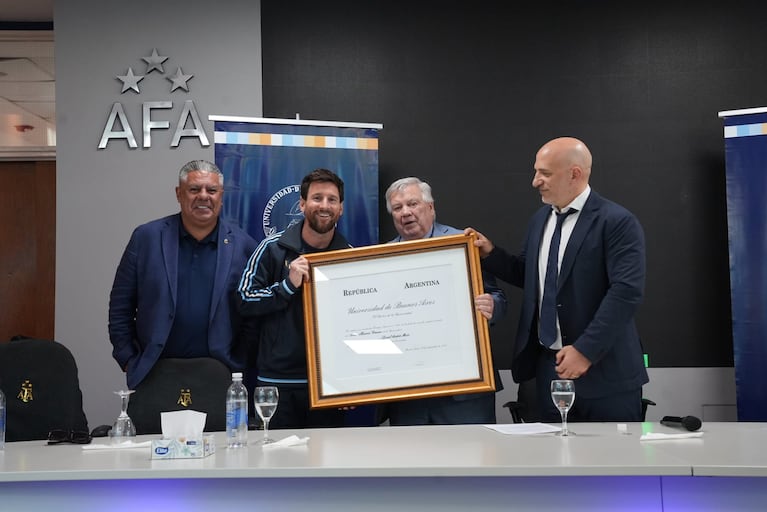 Lionel Messi fue distinguido por la UBA (Foto: RS Fotos).