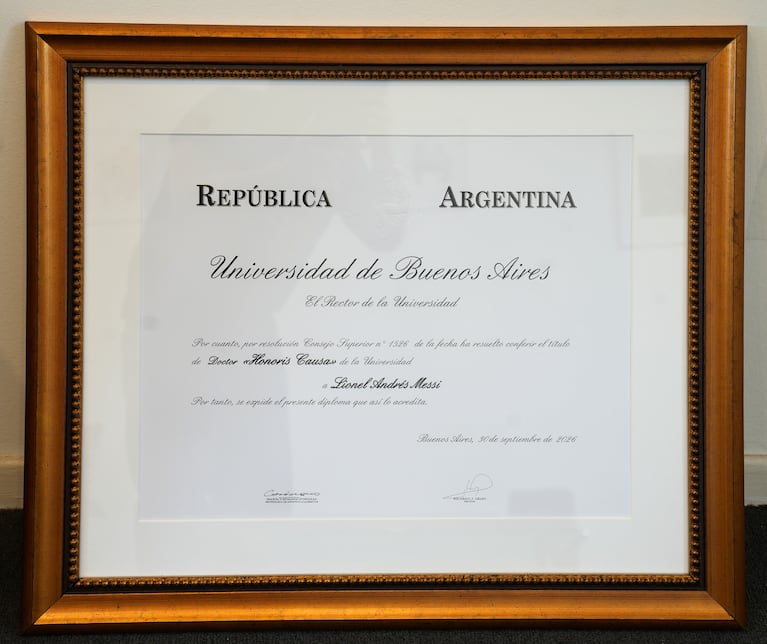 Lionel Messi fue distinguido por la UBA (Foto: RS Fotos).