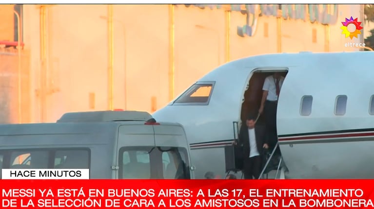Lionel Messi llegó a la Argentina: el llanto desconsolado del nene que no lo pudo ver (eltrece)