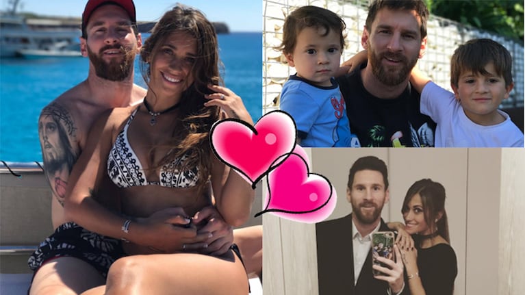 Lionel Messi, súper enamorado de Antonella Roccuzzo (Fotos: Instagram).