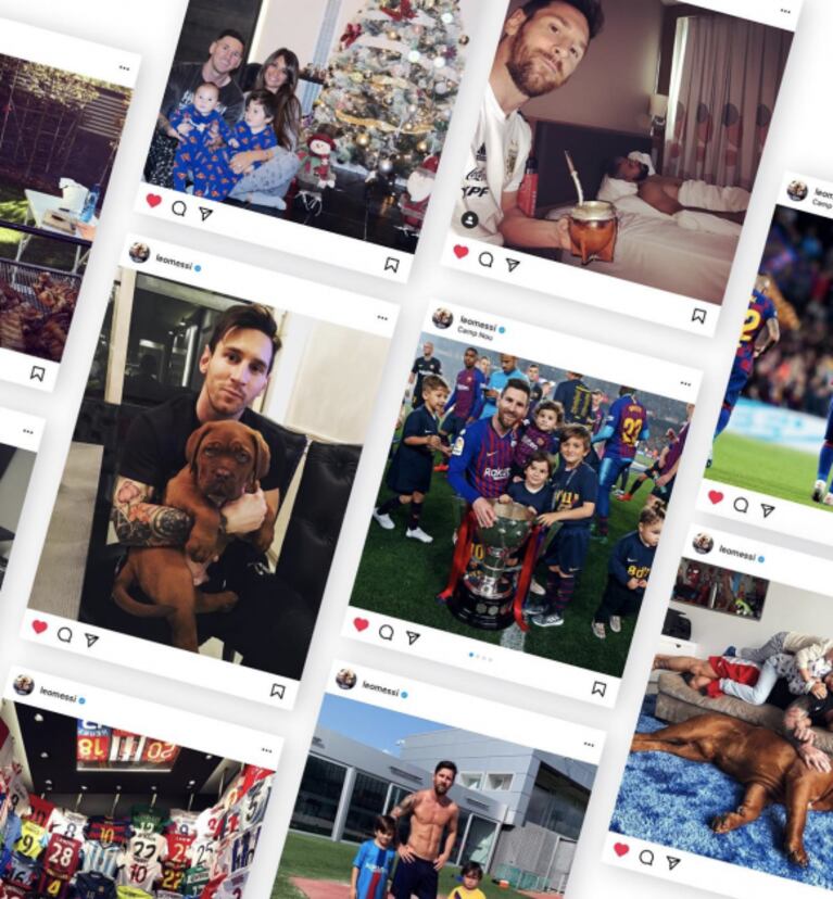 Lionel Messi superó los 300 millones de seguidores en Instagram y lo celebró con un tierno collage de fotos