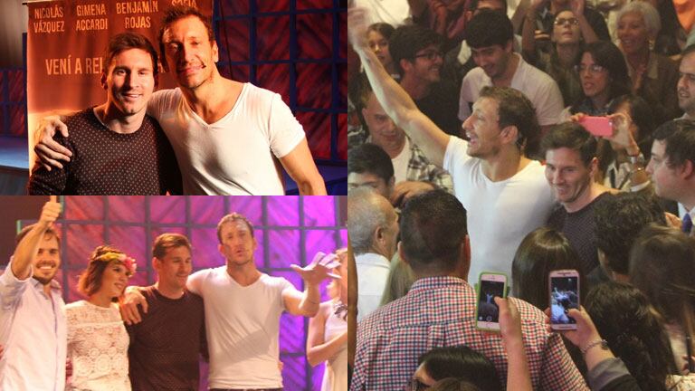 Lionel Messi, tras la función de El otro lado de la cama (Fotos: Prensa Javier Faroni). 