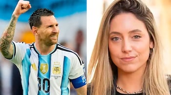 Lionel Messi tuvo un gesto que desactivó los rumores con Sofi Martínez (Fotos: AP y redes sociales).