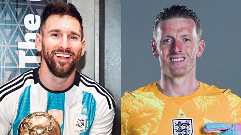 Lionel Messi y Jordan Pickford (Fotos: Instagram @leomessi y @jpickford1)