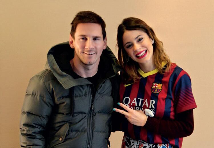 Lionel Messi y Martina Stoessel, juntos. (Foto: revista Gente)