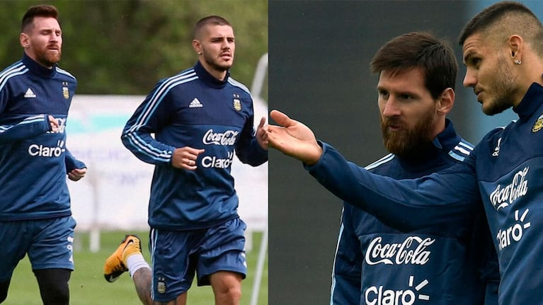 Lionel Messi y Mauro Icardi (Fotos: Instagram/@mauroicardi).