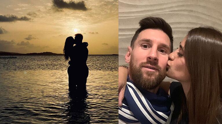 Lionel y Antonela viajaron al Caribe, tras la Copa América.