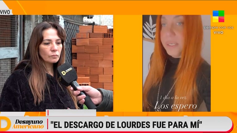 Lissa Vera contó qué hará cuando se reencuentre con Lowrdez Fernández tras la denuncia por violencia de género (Captura de Desayuno Americano)
