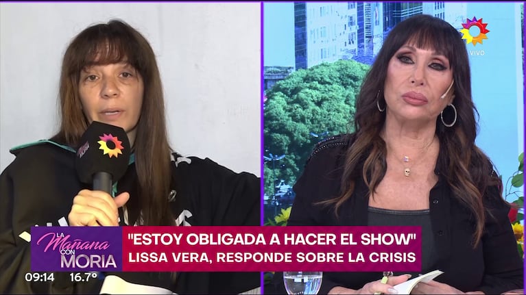 Lissa Vera habló con Moria Casán de Bandana (Foto: captura de eltrece).