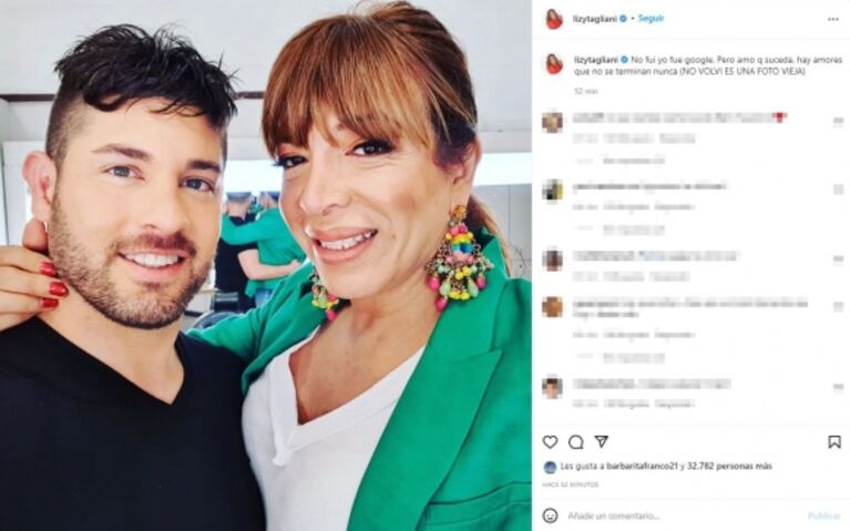Lizy Tagliani le dedicó un posteo romántico a Leo Alturria en medio de las versiones de infidelidad: "Hay amores que no se terminan nunca"