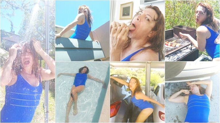 Lizy Tagliani se postula para ser "la trava del verano" (Fotos: Twitter)