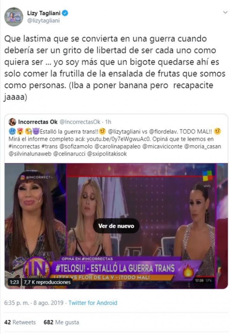 Lizy Tagliani, sobre Flor de la Ve: "Gastó lo que no tenía para que la comparen con Máxima y sigue a mi lado"