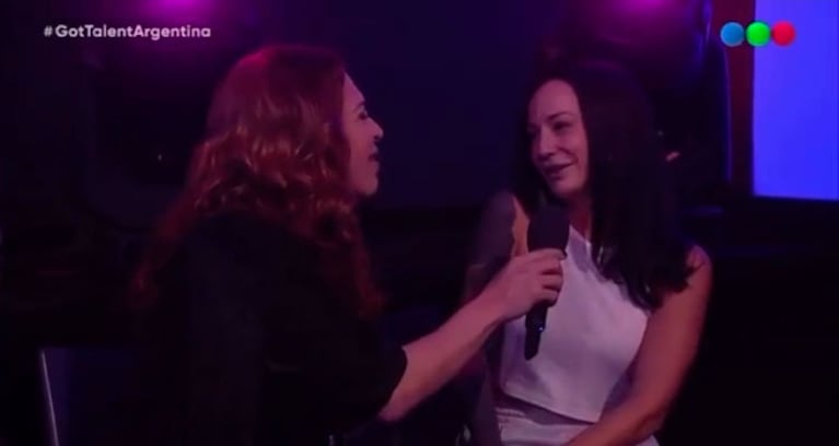 Lizy Tagliani y la mamá de La Joaqui en Got Talent Argentina.