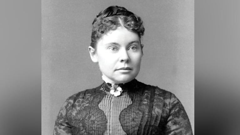 Lizzie Borden, la mujer acusada de asesinar a su padre y madrastra con un hacha en 1892.