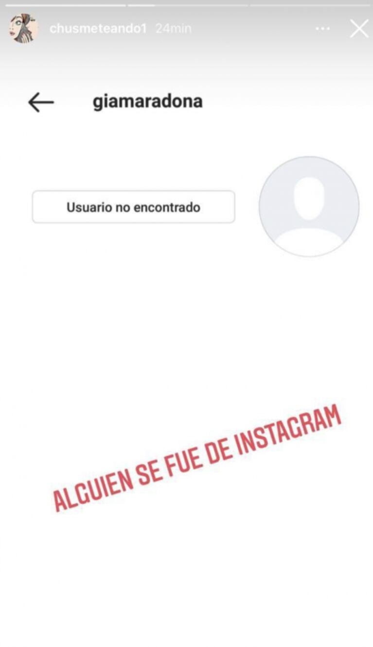 Llamativa decisión de Gianinna Maradona: eliminó sus cuentas de Instagram y Twitter