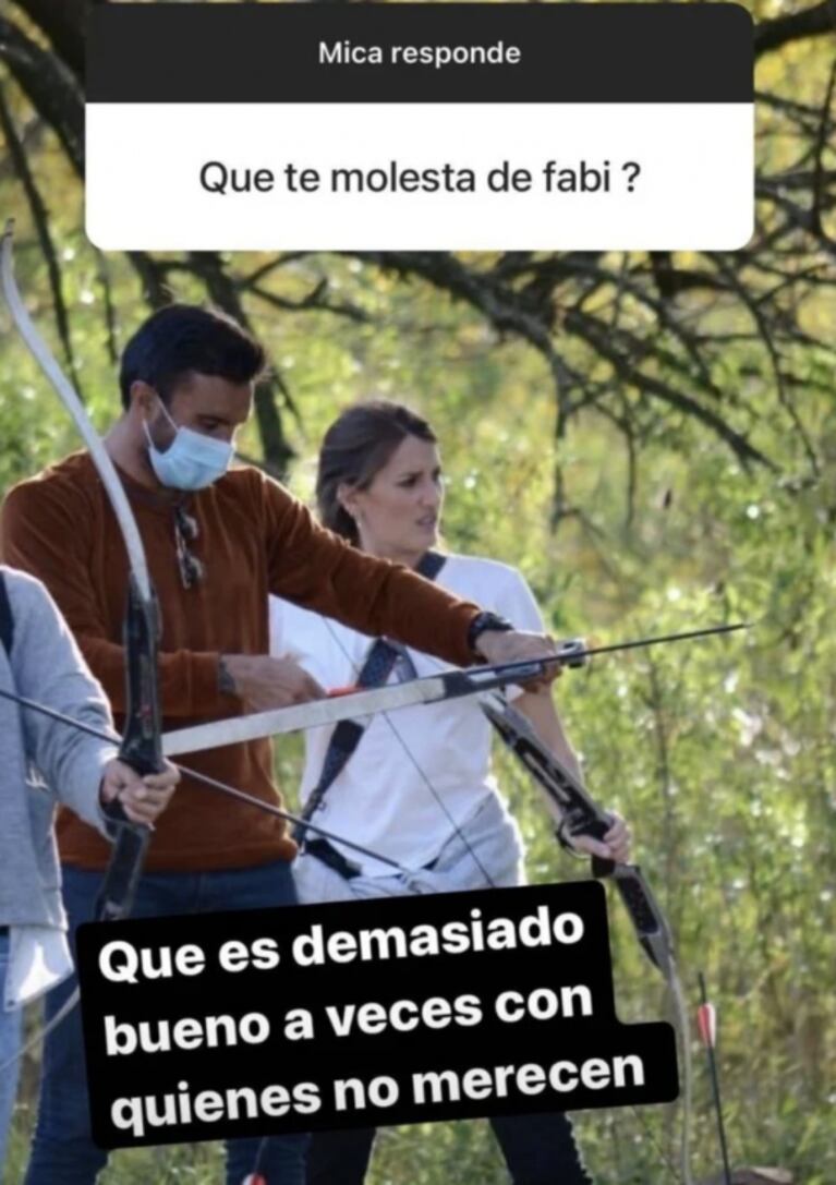 Llamativa respuesta de Mica Viciconte cuando le preguntaron qué es lo que más le molesta de Fabián Cubero: "Es demasiado bueno"