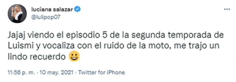 Llamativo tweet de Luciana Salazar al ver el último capítulo de la serie de Luis Miguel: "Me trajo un lindo recuerdo"