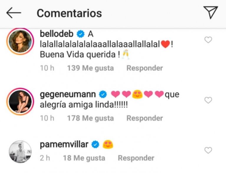 ¡Lluvia de likes! Los famosos colmaron de mensajes públicos a Paula Chaves, tras anunciar su tercer embarazo