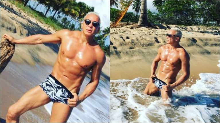 ¡Lo-ma-zo! Flavio Mendoza lució su escultural cuerpo en las playas de Brasil. Fotos: Instagram