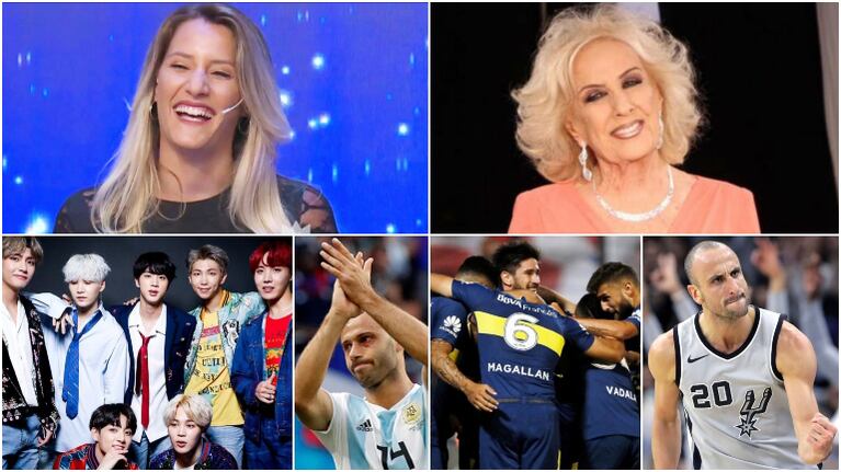 Lo más popular de Twitter en Argentina en 2018: Mica Viciconte, BTS, La noche de Mirtha, Boca y Ginobilli
