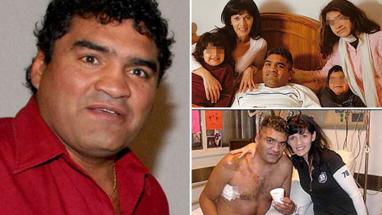 Locomotora Castro junto a su mujer e hijos, tiempo atrás. (Foto: Web y revista Gente)