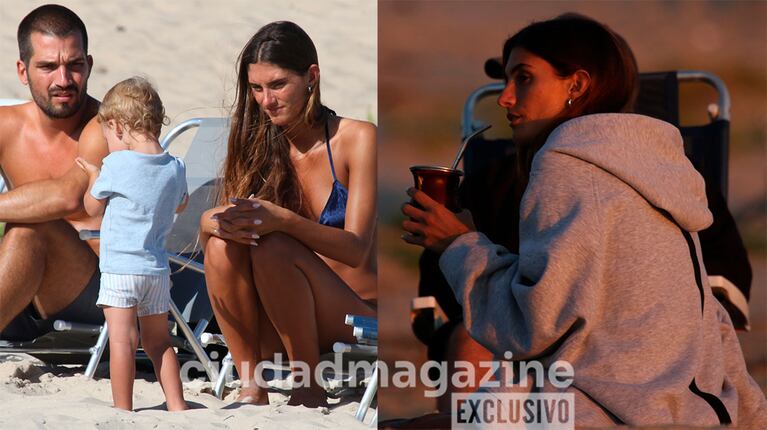 Lola Latorre y su novio en la playa (Fotos: Ramiro Souto).