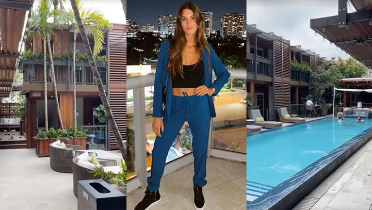 Lola mostró cómo es el hotel en el que se hospeda en Miami.