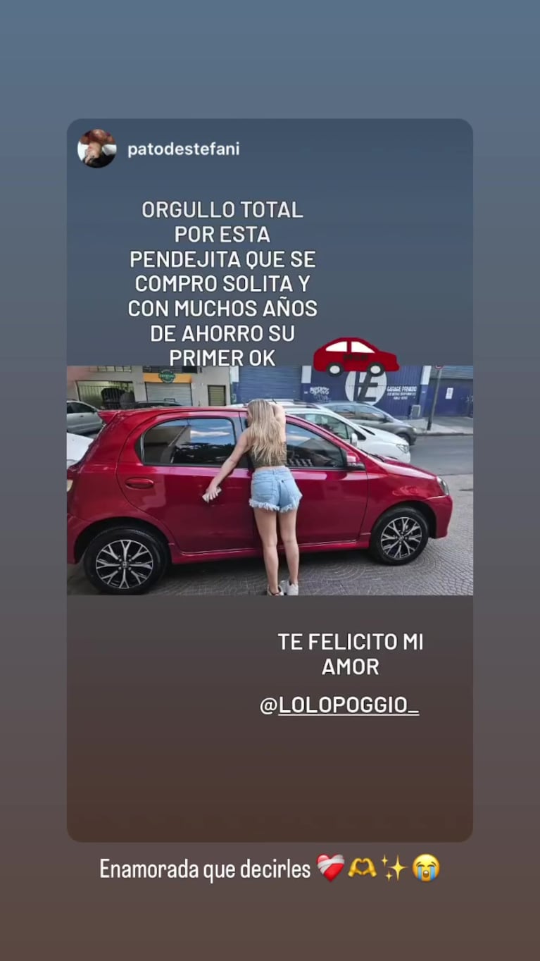 Lola Poggio compartió la story de su mamá, Pato Destéfanis (Foto: Instagram @lolopoggio / @patodestefanis)