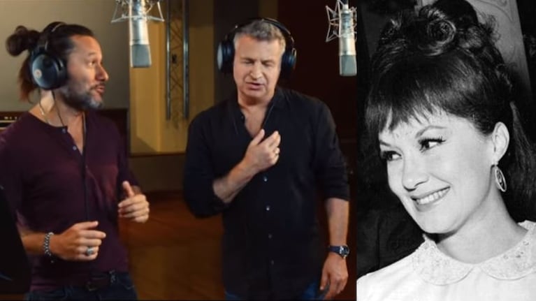 Lolita Torres, homenajeada por un cantante ruso y su hijo Diego.