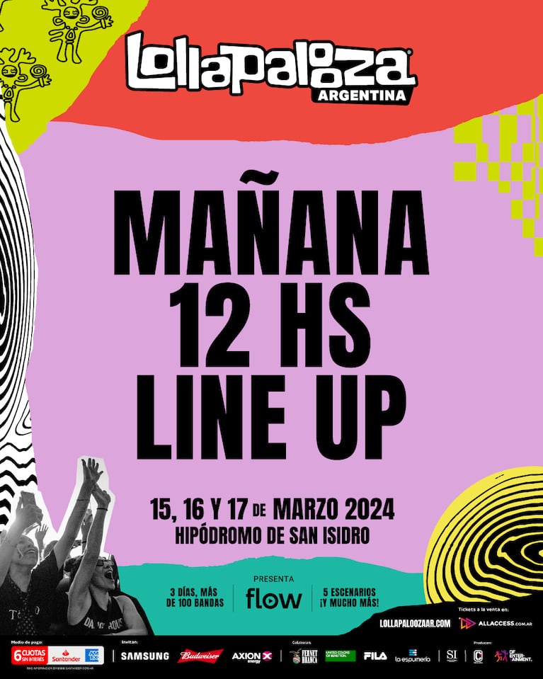 Lollapalooza Argentina 2024: cuándo se anuncia el lineup