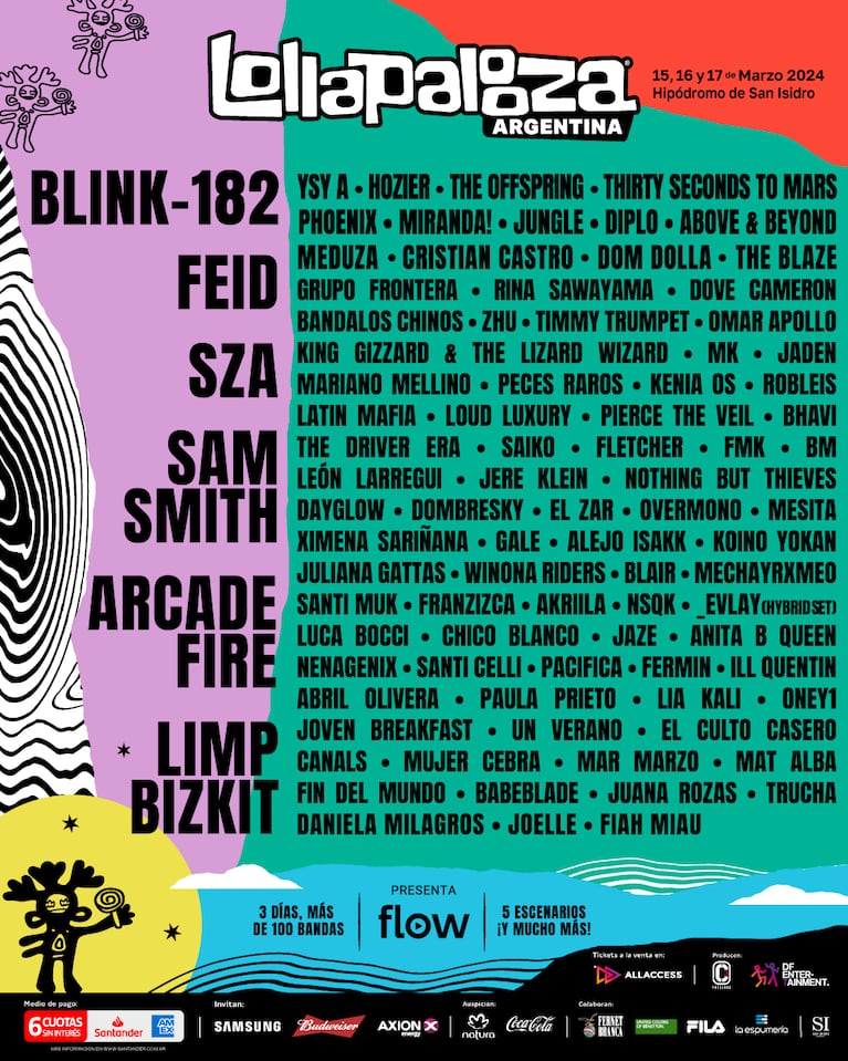 Lollapalooza Argentina 2024: line up completo y dónde comprar entradas 