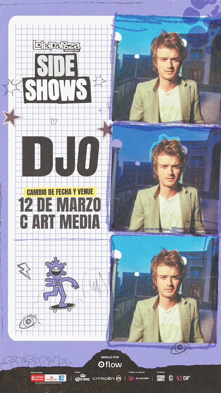 Lollapalooza Argentina 2026: el sideshow de DJO cambia de fecha, sede y suma nuevas entradas a la venta