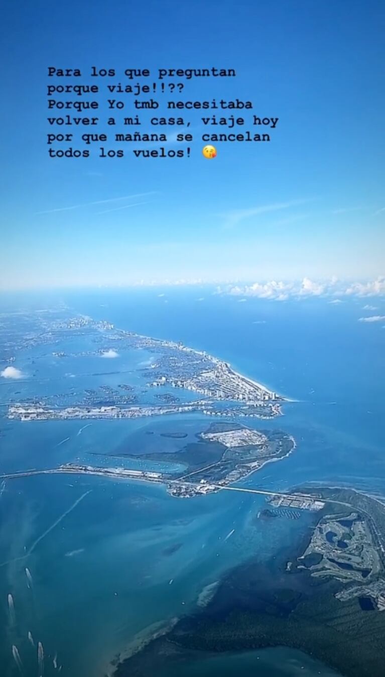 Loly Antoniale dejó Córdoba y regresó a Miami por la pandemia: "Necesitaba volver a mi casa" 