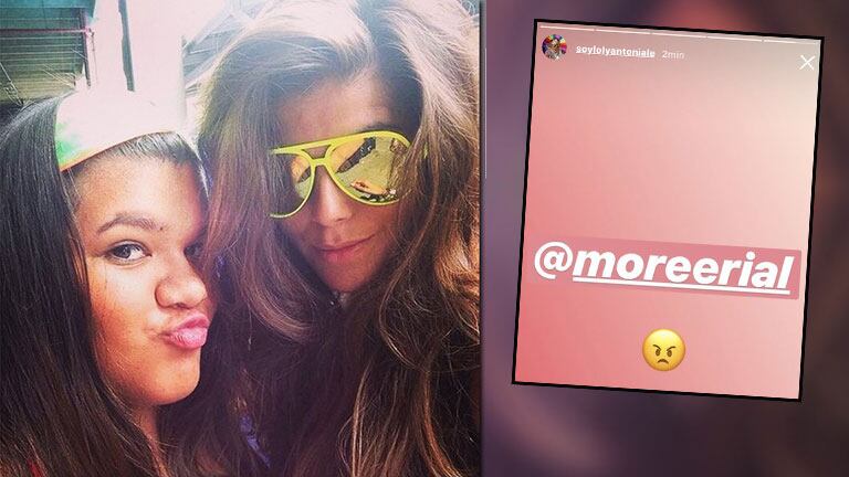 Loly Antoniale explicó un malentendido público con Morena Rial en las redes: Con mi niña no me enojo