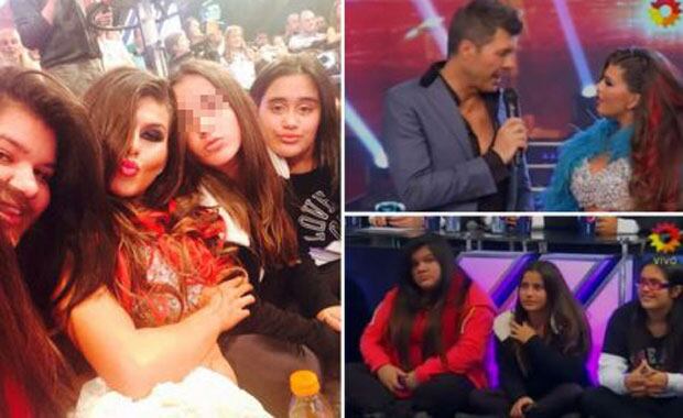 Loly Antoniale y el apoyo incondicional de las hijas de Jorge Rial en el Bailando. (Foto: Twitter y captura de TV)