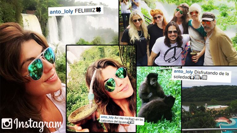 Loly Antoniale y su viaje de soltera, una diosa en las cataratas del Iguazú. (Foto: Instagram)