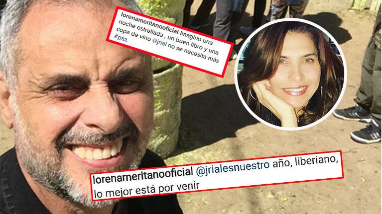 Lorena Meritano y sus mensajes para Jorge Rial en Instagram.