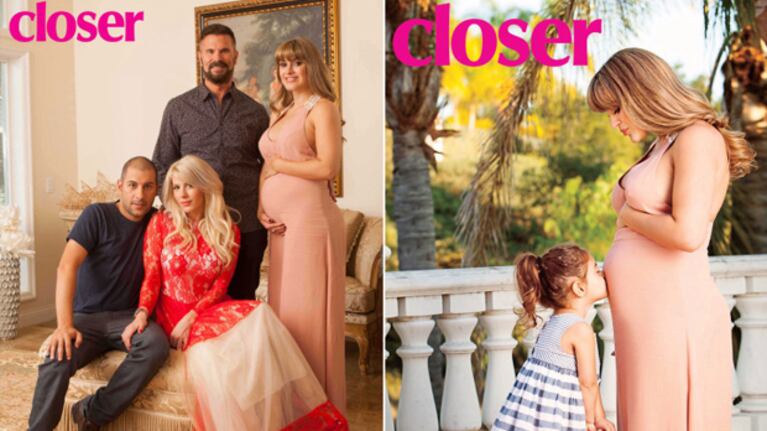 Lorenzo Lamas, Shawna Craig y Shayne Lamas, familia subrogante. (Foto: Closer Weekly)