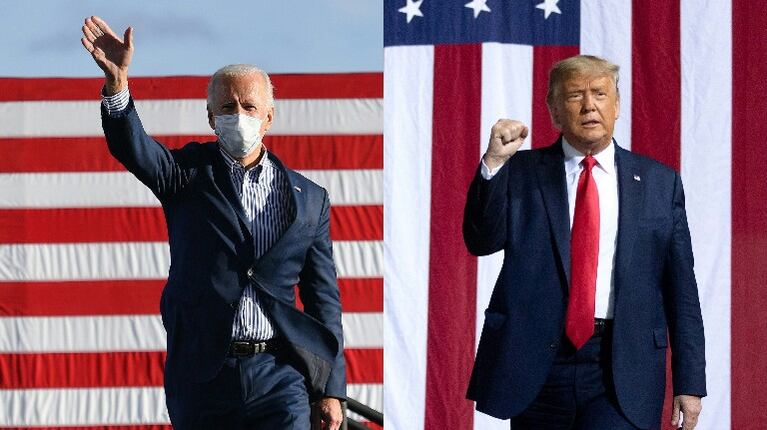 Los 5 estados de EEUU que aún cuentan los votos y pueden decidir el resultado. Foto: AFP.