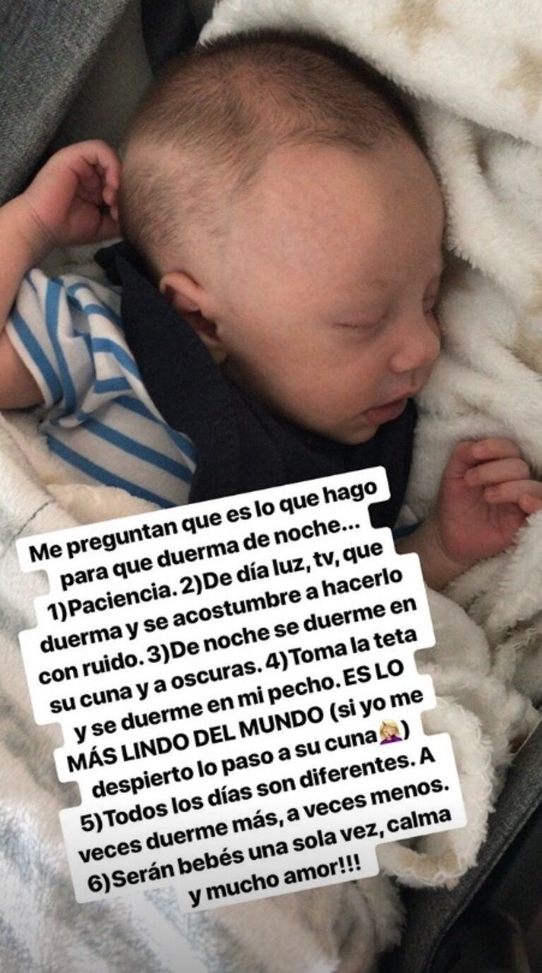 Los 6 tips de Ailén Bechara para que su hijo de un mes duerma a la noche