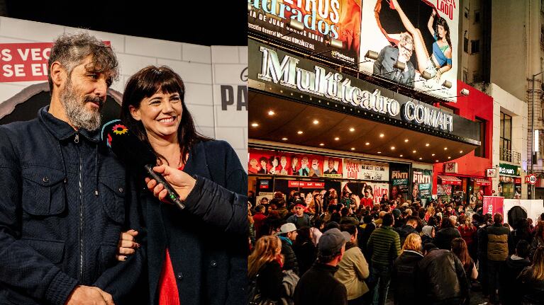 Los actores de La mujer de al lado llenaron la calle Corrientes